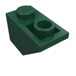 Brick Sloped Inverted 45° 2 x 1 / Dark Green