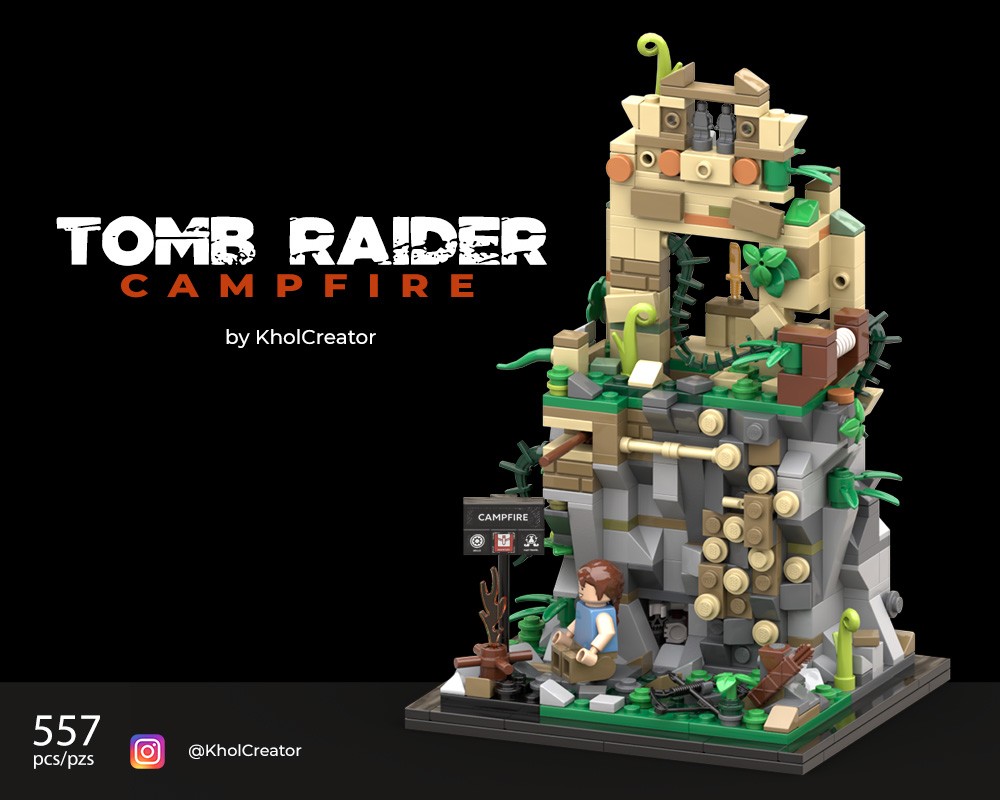 Lego Tomb Raider Campfire
