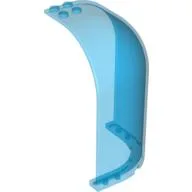 Panel 6 x 6 x 9 Corner Convex with Curved Top / Trans-Dark Blue