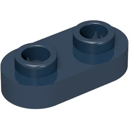 Plate Special 1 x 2 Rounded with 2 Open Studs / Dark Blue