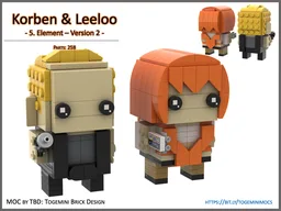Korben + Leeloo - Fifth Element - Brickheadz Version 2