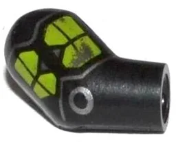 Arm, Right with Lime Markings and Silver Circle and Lines Pattern