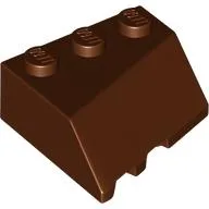 Brick Wedged, Sloped 45° 3 x 3 Right / Reddish Brown