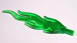 Wave / Flame Rounded Large with Marbled Green Pattern
