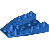 Brick Wedged, Sloped Inverted 6 x 4 with 2 Stud Connections / Blue