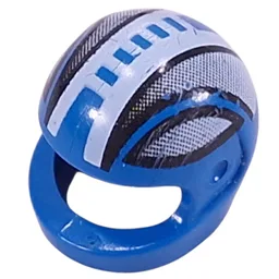 Helmet, Standard with Black Stripes and White Center Ladder Print