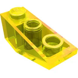 Brick Sloped Inverted 34° 3 x 1 without Internal Stopper / Trans-Yellow