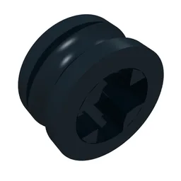 Technic Bush 1/2 Smooth with Axle Hole Semi-Reduced / Black