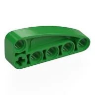 Technic Beam 2 x 5 L-Shape with Quarter Ellipse Thick / Bright Green
