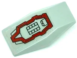 Large Figure Armor Plate Small with Black Squares and Lines and Dark Red Mechanical Pattern (Sticker) - Set 76105