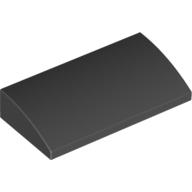 Lego Brick Curved 2 x 4 x 2/3 No Studs, with Bottom Tubes / Black