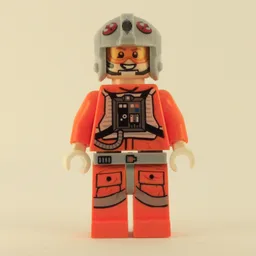 Rebel Pilot Snowspeeder, Orange Flight Suit, Light Bluish Gray Helmet