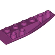 Brick Wedged, Curved Inverted 6 x 2 Right / Magenta