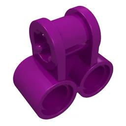 Technic Axle and Pin Connector Perpendicular Double / Purple