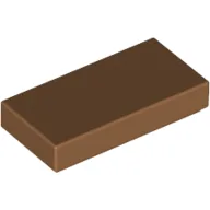 Tile 1 x 2 with Groove / Medium Nougat