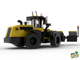 Case loader with snow plow