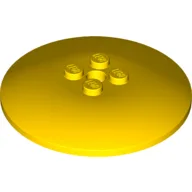 Dish 6 x 6 Inverted (Radar) with Solid Studs / Yellow