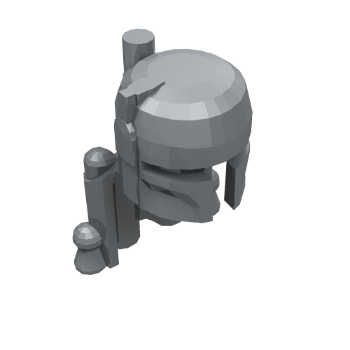 Lego Helmet, Rocket Pack [Plain] / Pearl Light Gray