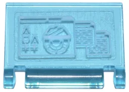Minifigure, Utensil Book Cover with White Computer Screen with 3 Windows Open, Ninjago Logogram '70722' Pattern (Sticker) - Set 71799