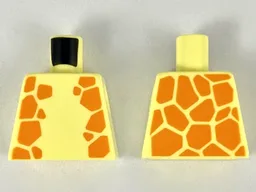 Torso Animal Print Orange Giraffe Spots Pattern / Bright Light Yellow