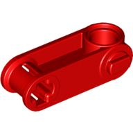 Lego Technic Axle and Pin Connector Perpendicular 3L with Pin Hole / Red