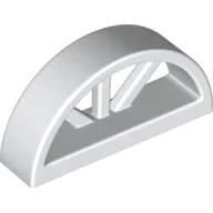 Window 1 x 4 x 1 2/3 with Spoked Rounded Top / White