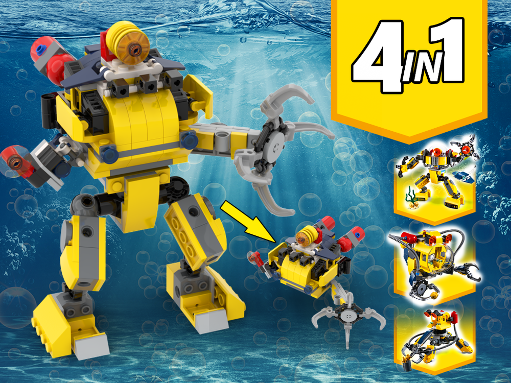 Lego 31090 submarine robot Alternative Build