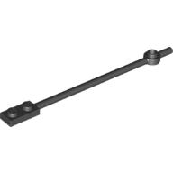 Lego Bar 1 x 12 with 1 x 2 Plate End with Solid Studs and 1 x 1 Round Plate End / Black