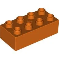 Duplo Brick 2 x 4 / Reddish Orange