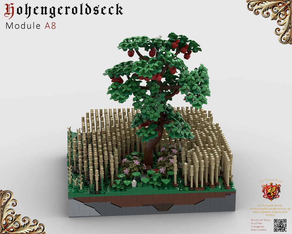 Lego A8 Castle Hohengeroldseck - Apple tree & grain field (Landscape Expansaion 1)