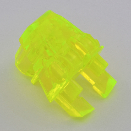 Lego Large Figure Head Connector Block Eye/Brain Stalk / Trans-Neon Green