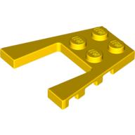 Lego Wedge Plate 4 x 4 with 2 x 2 Cutout / Yellow