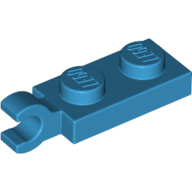 Lego Plate Special 1 x 2 with Clip Horizontal on End / Dark Azure