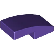 Brick Curved 2 x 1 No Studs [1/2 Bow] / Dark Purple