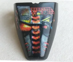 Large Figure Visor / Limb Cover, Armour with Torch / Fire Print
