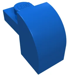 Brick Curved 1 x 2 x 1 1/3 with Curved Top / Blue