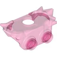 Minifig Neckwear Shoulder Guards with Crystals and 2 Studs on Back / Trans-Dark Pink