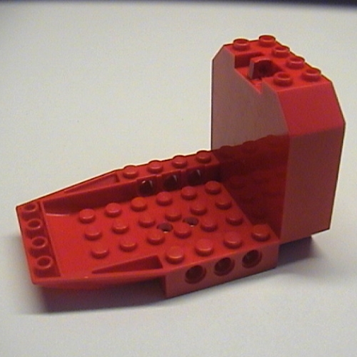 Lego Aircraft Fuselage Angular Forward Section 6 x 10 x 5 (Cockpit) / Red