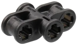 Technic Axle Connector 2 x 3 Quadruple / Pearl Dark Gray