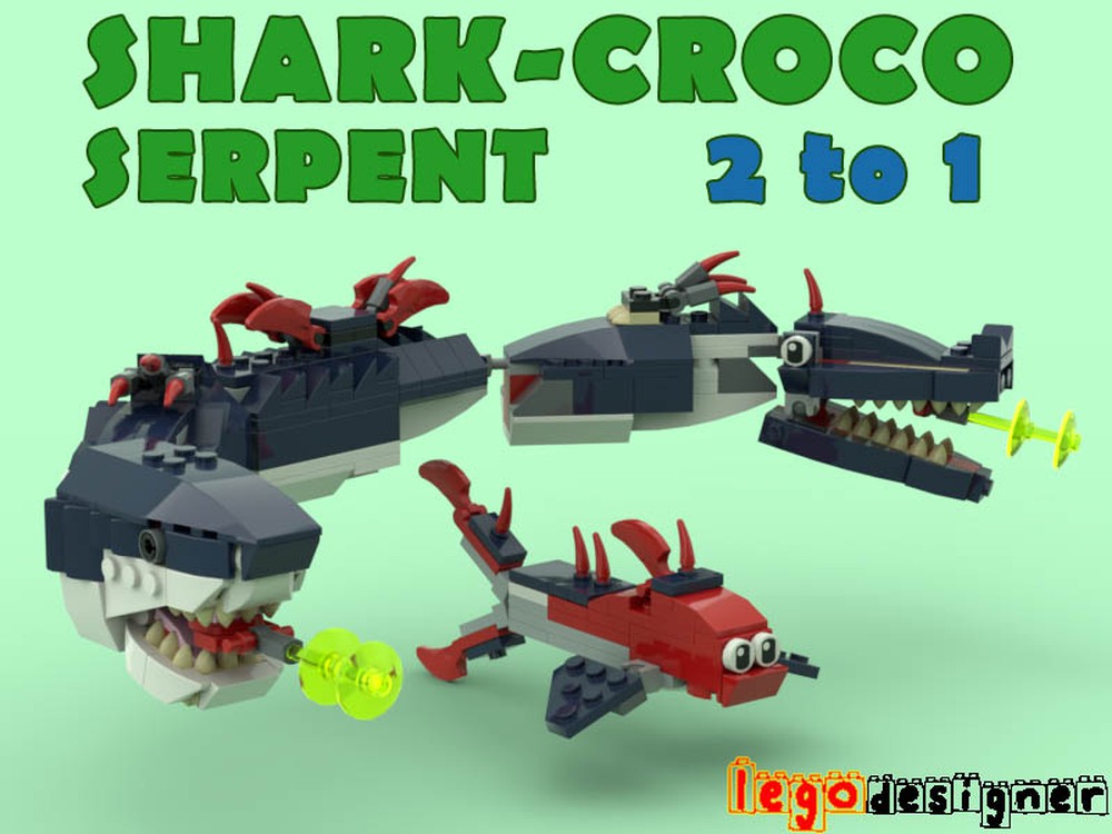 Lego 31088 2 to 1 Shark-Croco Serpent