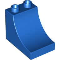 Lego Duplo Brick 2 x 3 x 2 with Curve / Blue