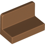 Lego Panel 1 x 2 x 1 [Rounded Corners] / Medium Nougat