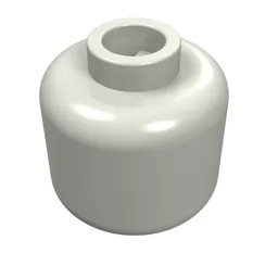 Minifig Head [Plain] [Blocked Open Stud] / Glow In Dark Opaque