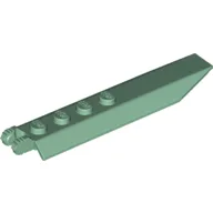 Hinge Plate 1 x 8 Locking with Angled Side Extensions, Squared Plate Underside, 7 Teeth / Sand Green