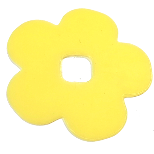 Lego Clikits Icon Accent, Flower 4 1/4 x 4 1/4, 5 Petals / Trans-Yellow