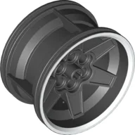 Wheel 56 x 34 Technic Racing Medium with 6 Pinholes and White Rim Edge Print