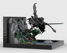 Toothless MOC Diorama