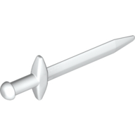 Lego Weapon Sword / Greatsword Pointed with Thick Crossguard / White