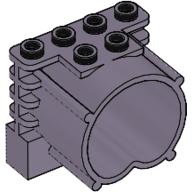 Lego Aero Tube Joiner 3 x 4 x 3 / Sand Purple