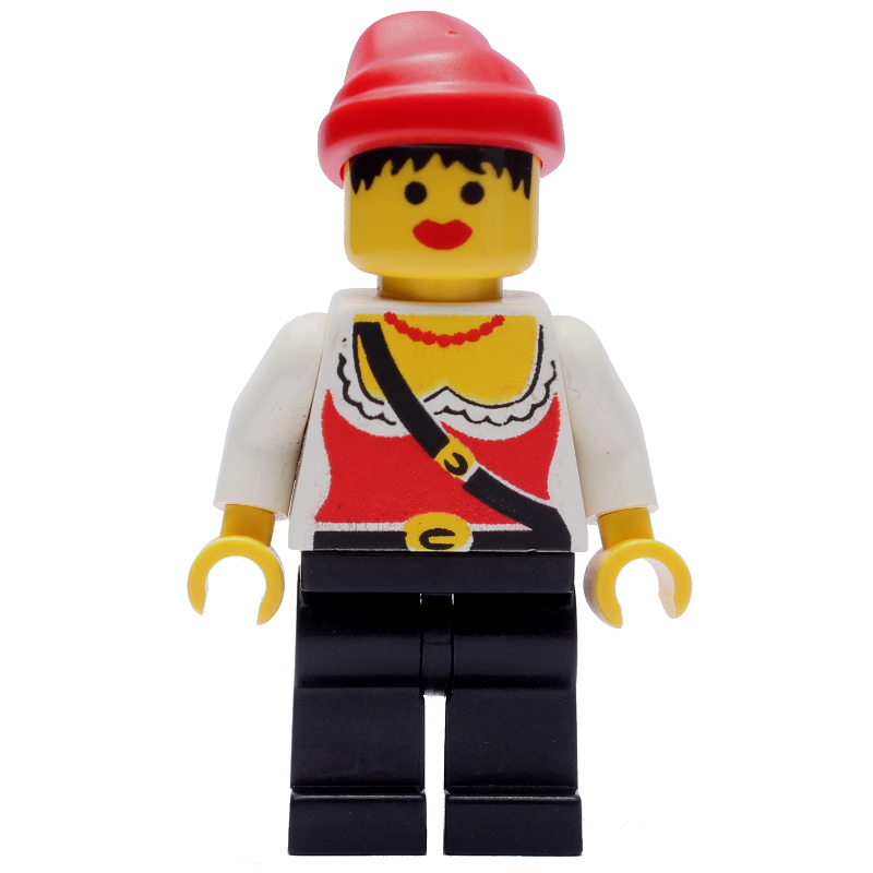 Lego Pirate - Female, Black Legs, Red Bandana